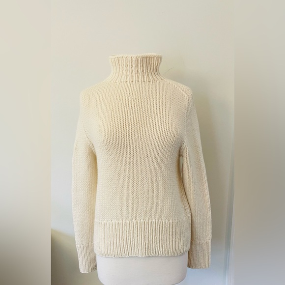 WOMMELSDORFF BERLIN HANDMADE 100% CASHMERE ECRU SWEATER - Picture 9 of 15